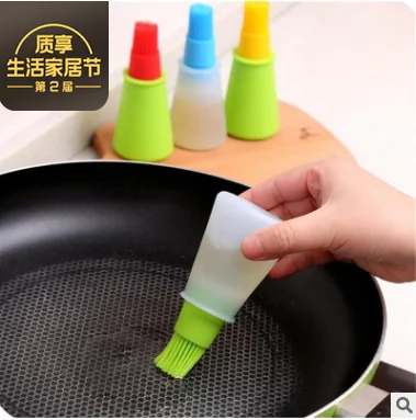 

Silicone Oil Bottle with bbq oil brush Basting Brushesfor barbecue baking cooking tools Kitchen Accessories High Quality