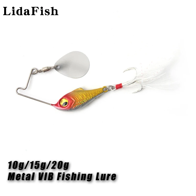 

LIDAFISH новейшая приманка для ловли окуня, щуки, щуки, ВИБ, 10 г/15 г/20 г, искусственная Тонущая качественная приманка с крючком, жесткие вибрацион...