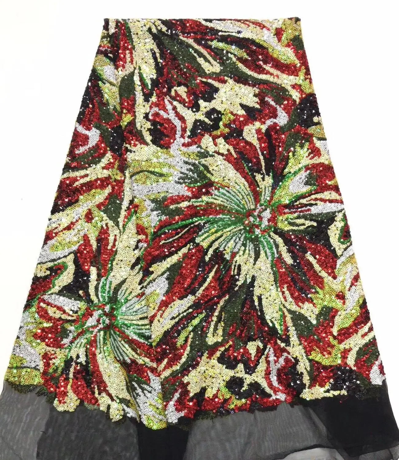 

В продаже французская чистая кружевная ткань L-9732 для свадебного платья вышитая Тюлевая кружевная ткань