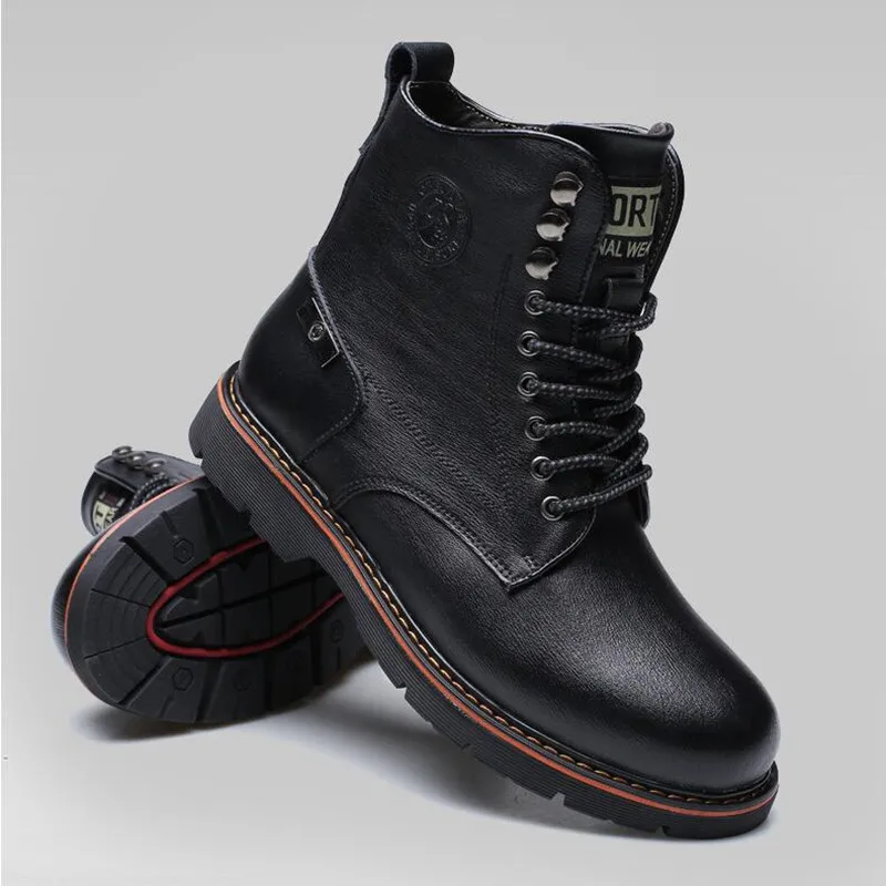 Мужские зимние ботинки из натуральной кожи с плюшевой подкладкой размеры 38-44 |