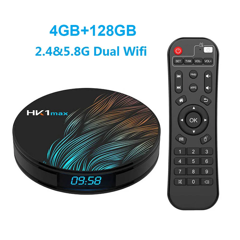 4G128G Smart tv BOX Android 9,0 4 Гб ОЗУ 64 Гб ПЗУ 128 ГБ RK3318 HK1MAX медиаплеер Google Assistant мини-приставка HK1 MAX 2G/16G - Цвет: 4G128G