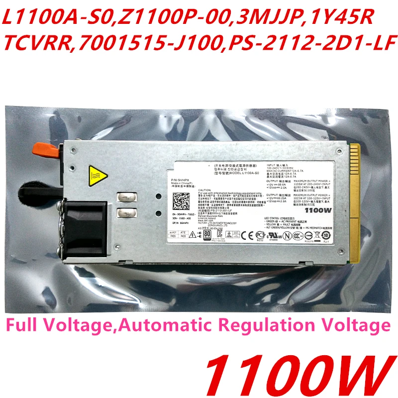Новый оригинальный блок питания для ноутбука Dell R910 810 710 510 1100W Питание L1100A-S0 Z1100P-00
