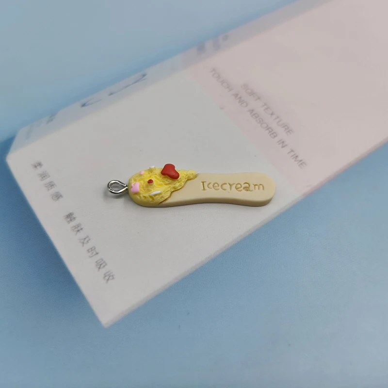 

10pcs/lot Resin Simulated Resin Ice Cream Scoop Funny Charms Pendant Jewelry Making DIY Necklace Earrings Accessories C485