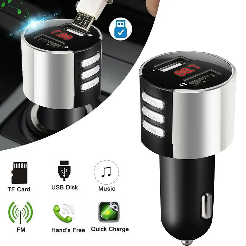 FM трансмиттер автомобильный с поддержкой Bluetooth 3 0 и 2 USB портами|Автомобильный