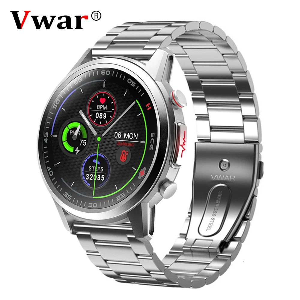 

Смарт-часы Vwar Max Pro, спортивный фитнес-трекер, лазерная обработка ЭКГ, измерение температуры тела, пульса, кровяного давления, кислорода