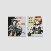 girls frontline velcro patch beauty and gun tactical badge m16a1 ak47 thermal transfer pack sticker outdoor military accessories