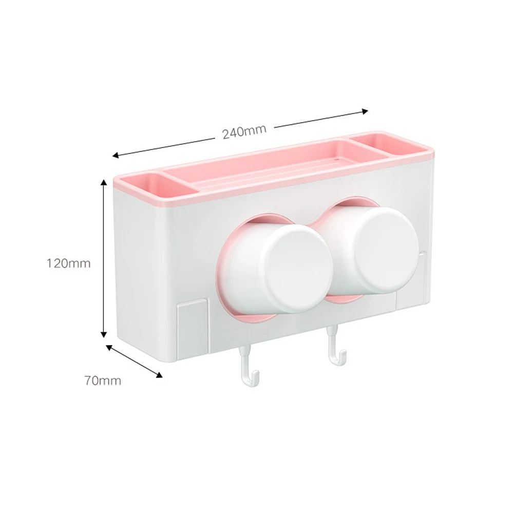 2 dustproof racks with shelf toothbrush holder and toothpaste dispenser automatic ledge bathroom kitchen storage box | Дом и сад