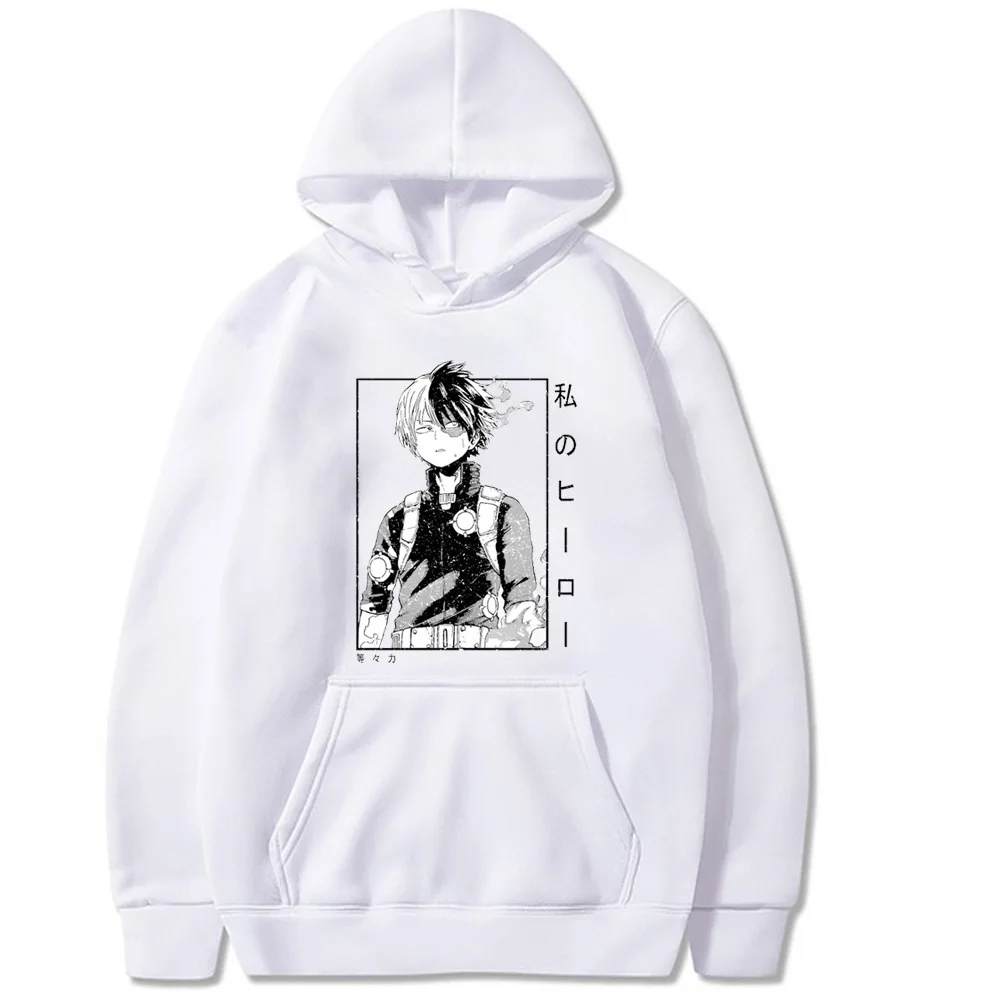 

New Anime My Hero Academia Todoroki Men/Women Hoodie Casual Kpop Wild Hip Hop Unisex Streetwear Retro Oversize Tee Tops Moleton