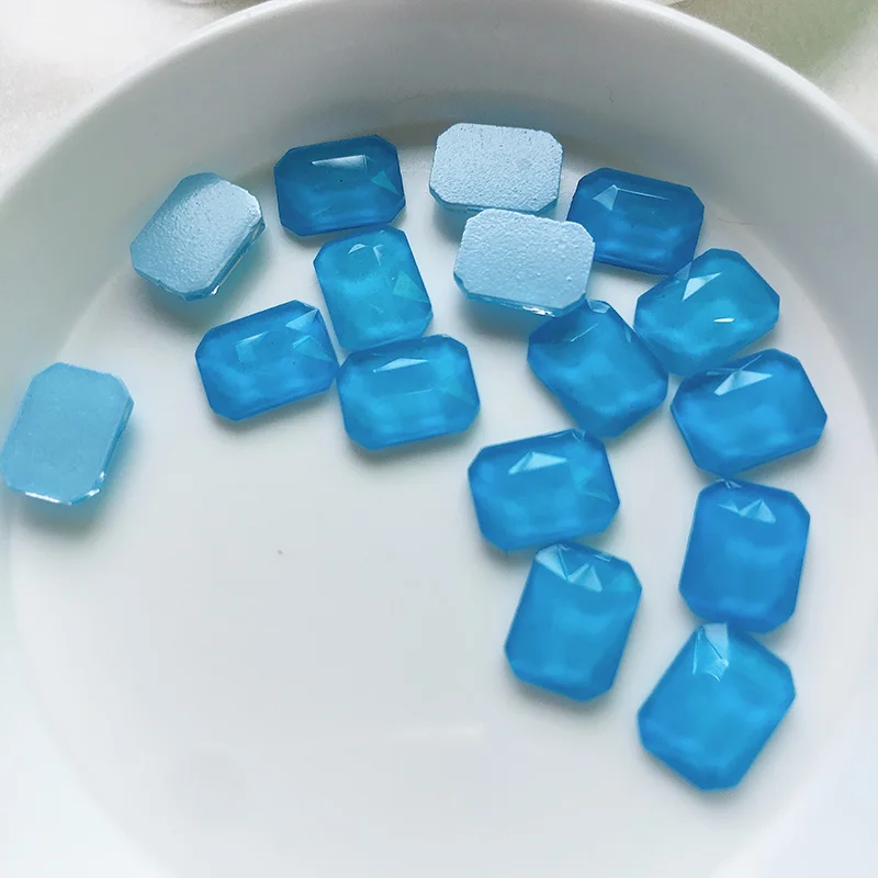 L-Octagon Blue Флуоресцентный мокко Стразы для ногтей со стразами для дизайн ногтей стекло разные формы ювелирные изделия с бриллиантами декоративный камень для ногтей украшения для маникюра 30 шт./лот - Цвет: L-Octagon Blue