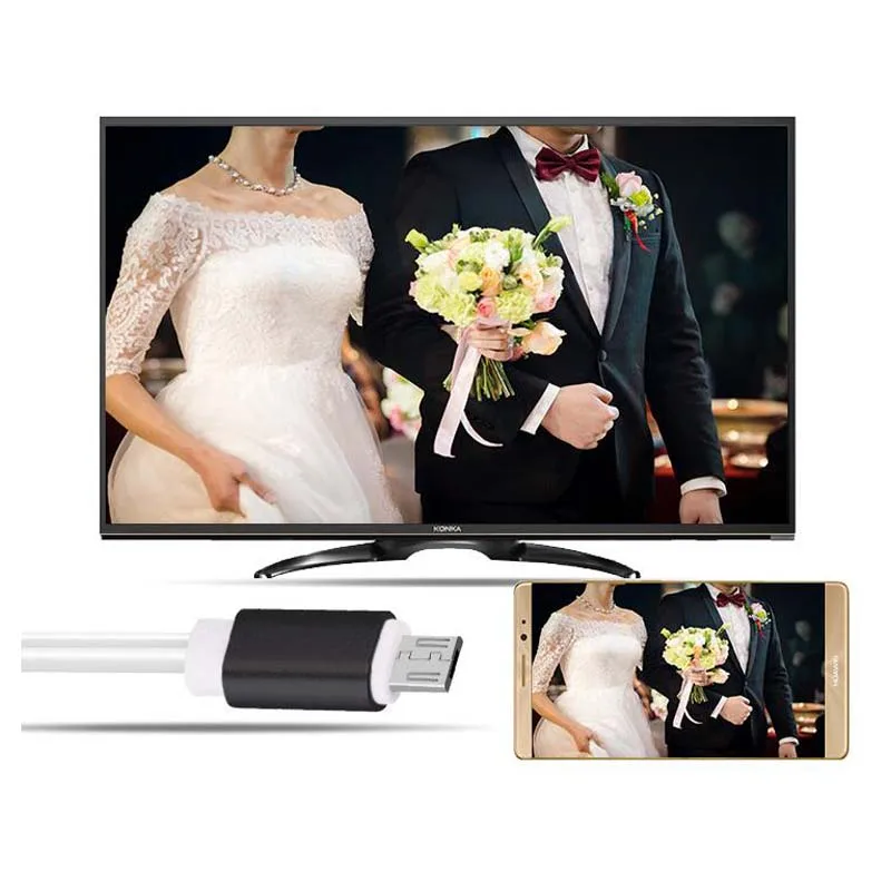 Micro USB C Type To HDMI-compatible Converter Digital AV Cable 1.8m 1080P 2 In 1 Mirror Screen TV Stick adapter For Android | Электроника