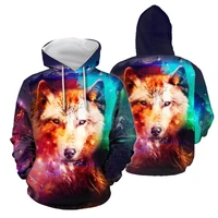 3d printed casual hoodies animal blue wolf unisex springfall harajuku for menwomen zip hooded pullover funny sweatshirt 05