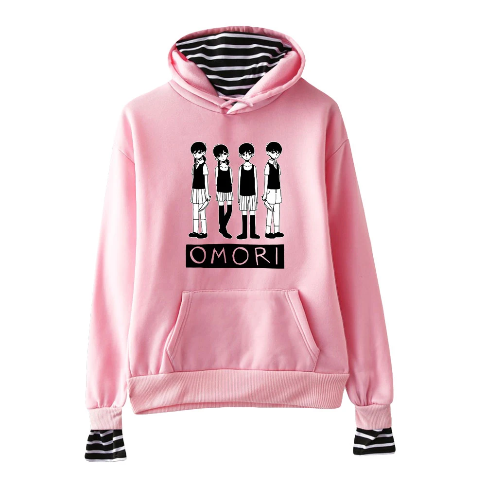 

Толстовка с капюшоном Omori из двух предметов с рисунком аниме, Женский/Мужской пуловер с длинным рукавом, толстовка с капюшоном, свободные то...