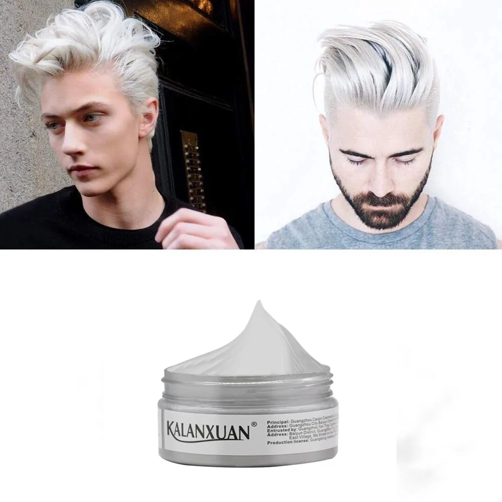 Mud Dye Salon Hair Wax Cream Shaping With Modeling Pomade Silver Green Grandma Hair Dye