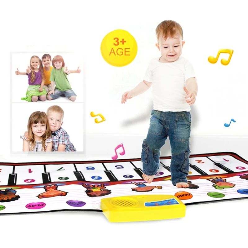 Детский магнитный коврик B2EB из полиэстера для пианино складные аксессуары