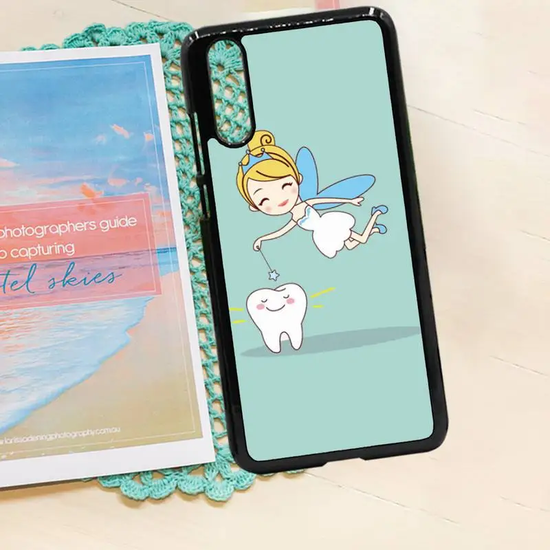 

Dentist Dental Teeth Funny Cartoon Anti-fall Phone Case coque PC for iPhone 11 12 pro XS MAX 8 7 6 6S Plus X 5S SE 2020 XR