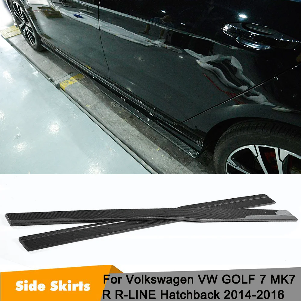 Боковые юбки из углеродного волокна фартуки для Volkswagen VW GOLF 7 VII MK7 R LINE дверной