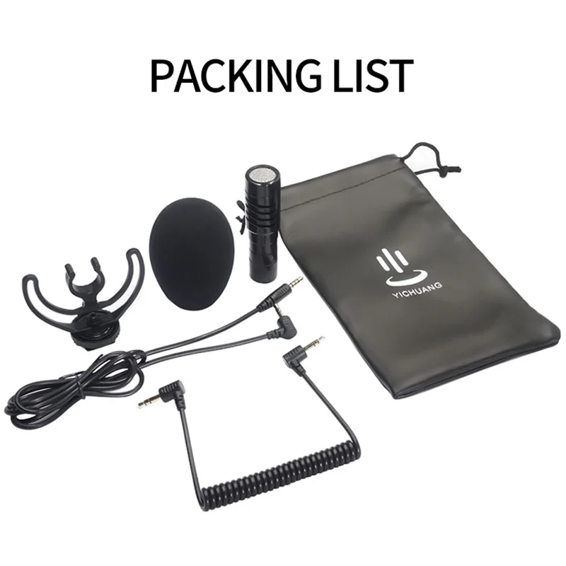 

YICHUANG YC-VM400 Shotgun Video Microphone Universal Recording Microphone Mic for DSLR Camera iPhone Android Smartphones