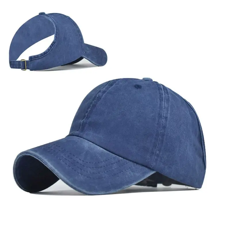 Унисекс винтажная помытая хлопковая бейсболка половина Пустой Топ без спинки