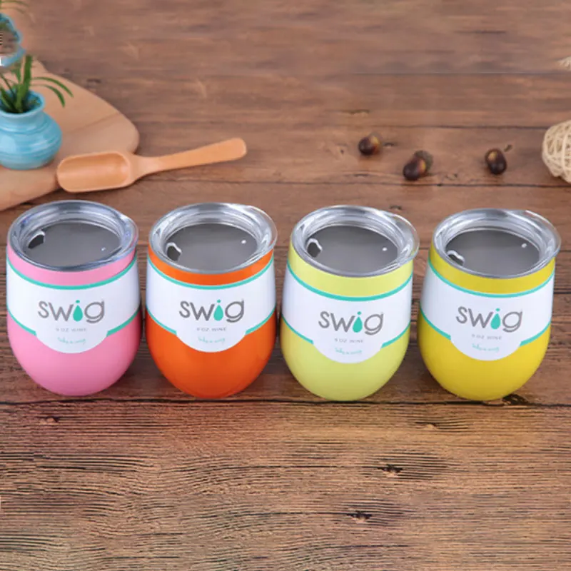 Однотонная кружка Macaron для вина кофе креативная портативная из нержавеющей стали