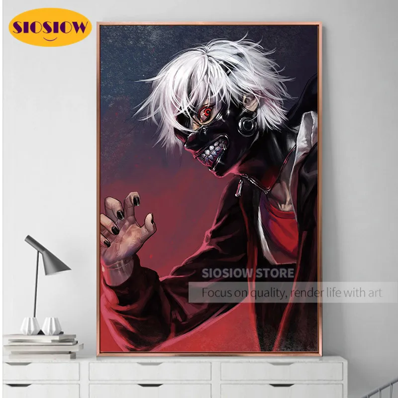 Алмазная 5d картина сделай сам с полным наполнением Токийский Гуль фигурка 3D