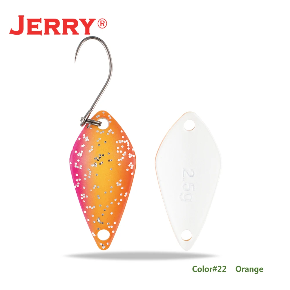 Jerry 2,5 г 3,5 г 5,5 г маленькие микро рыболовные ложки форель Колеблющаяся блесна для рыбалки Спиннер приманка двухсторонний цвет - Цвет: orange