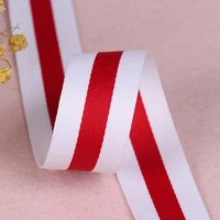 3m 10 30mm white red polyester striped grosgrain ribbon diy sewing clothing accessories hat backpack straps bias tape hand belt