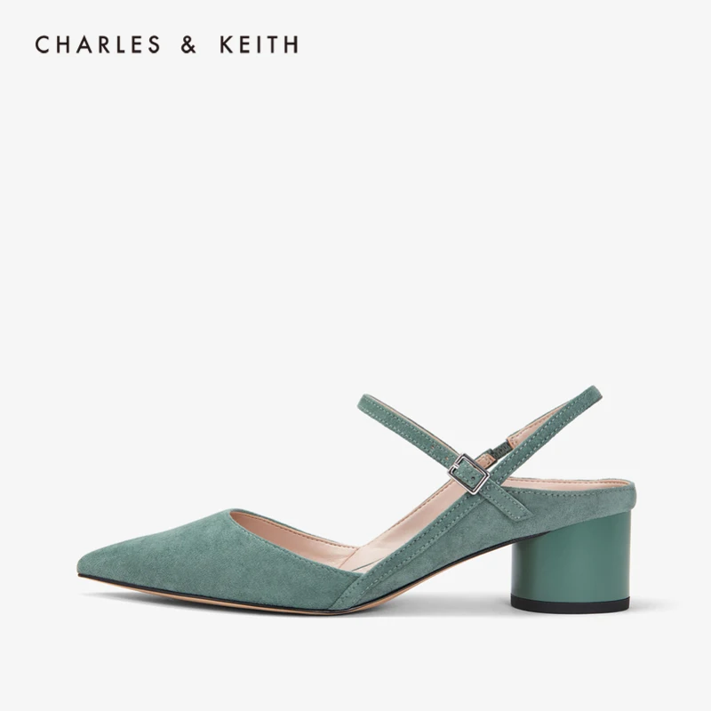 CHARLES＆KEITH Новинка на 2020 CK1 60920135Женские ткфли среднем каблуке Простое круглое