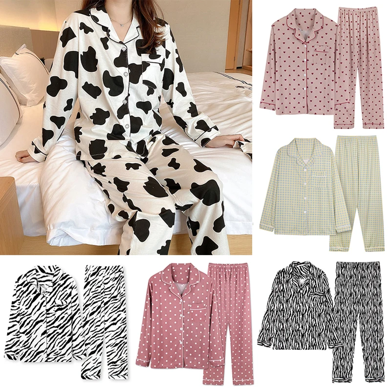 

Korean Plaid Sleepwear Design Autumn Nightwear Nightgown Two Piece Set Women's Pajamas Long Sleeve Sleepwear Set Fashion