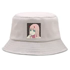 Шляпа для рыбака Zero Two Kawaii, с изображением девушки-дьявола, аниме, рок, Harajuku, лето мужская шляпа-Панама, хип-хоп, Пляжная, солнцезащитная, женская, унисекс