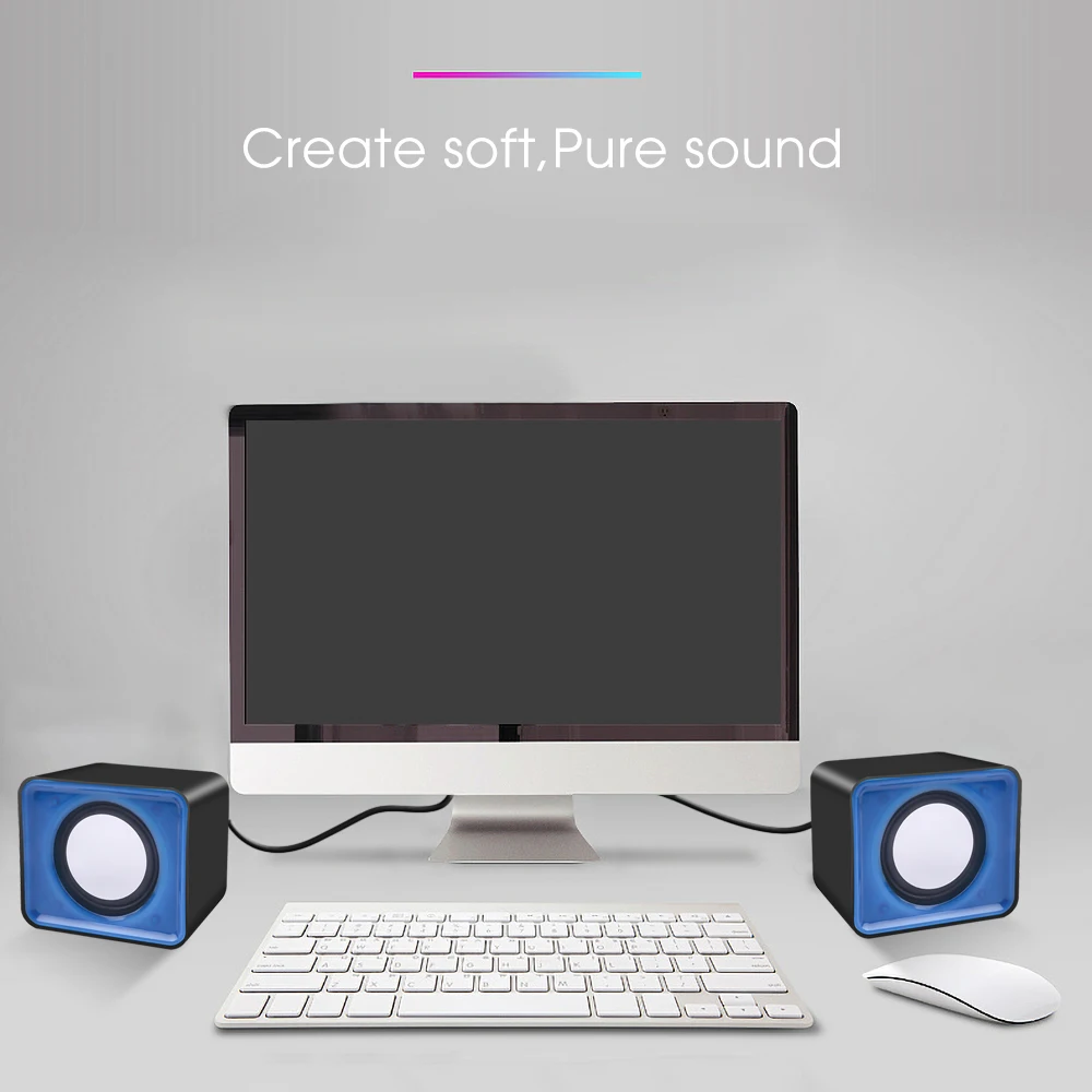 kebidu Mini Music Stereo USB 2.0 Speakers for computer Desktop PC Laptop Notebook Home Theater Party Loudspeaker Portable | Электроника