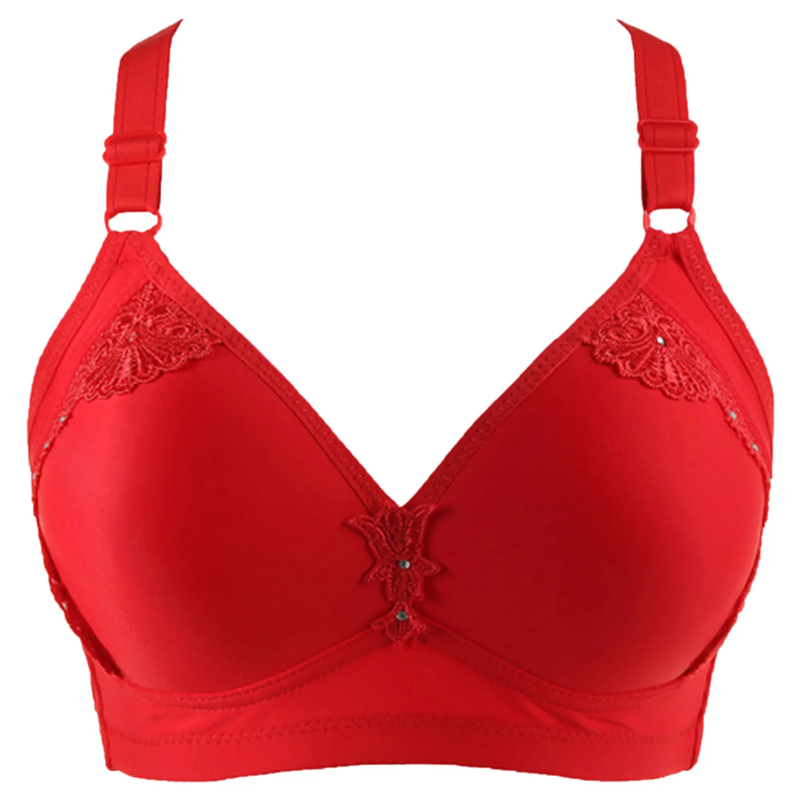 

Plus Size Women Without Steel Rings Bras Lace Sexy Bra Woman Push Up Adjustable Brassiere Femme Seamless Underwear Comfortable