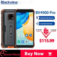 blackview bv4900 pro ip68 rugged phone 4gb 64gb octa core android 10 waterproof mobile phone 5580mah nfc 5 7 inch 4g cellphone