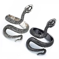 vintage punk mens snake large rings for women jewelry korean fashion antique silver plate women ring set 2021 trend gift new