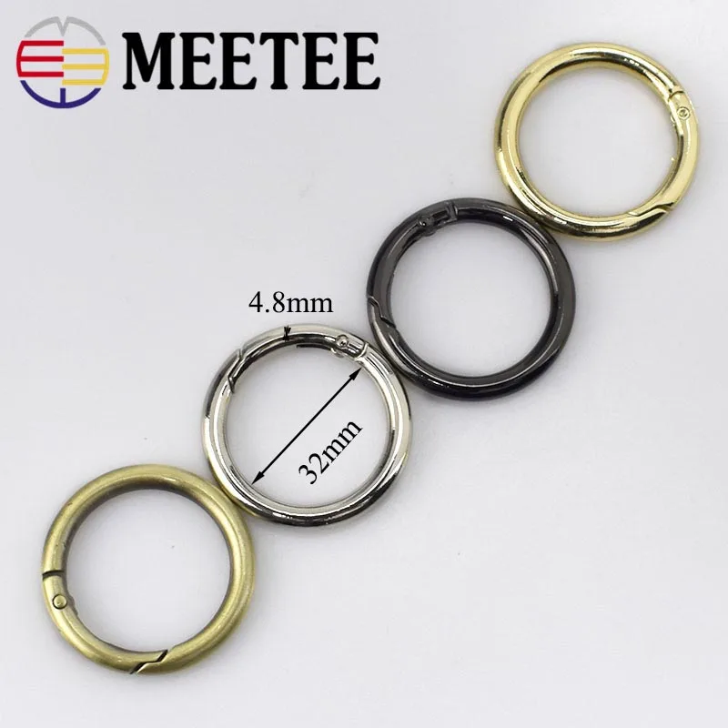 Металлическое кольцо D диаметром 32 мм открывающийся брелок с кожаным чехлом