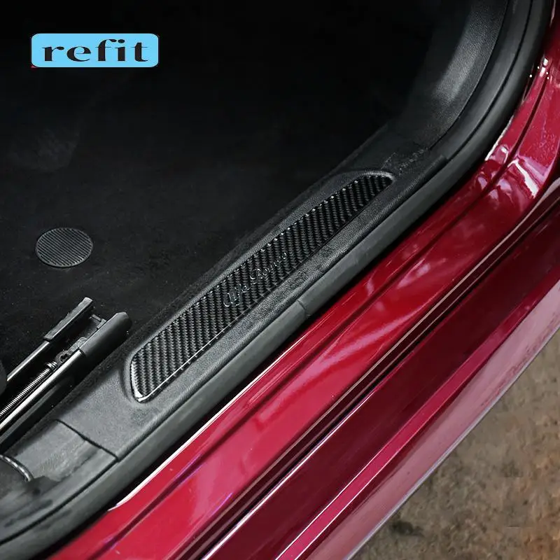 

Carbon fiber car door sill strip Inner door sill decorative protection strip For Alfa Romeo giulia interior modification