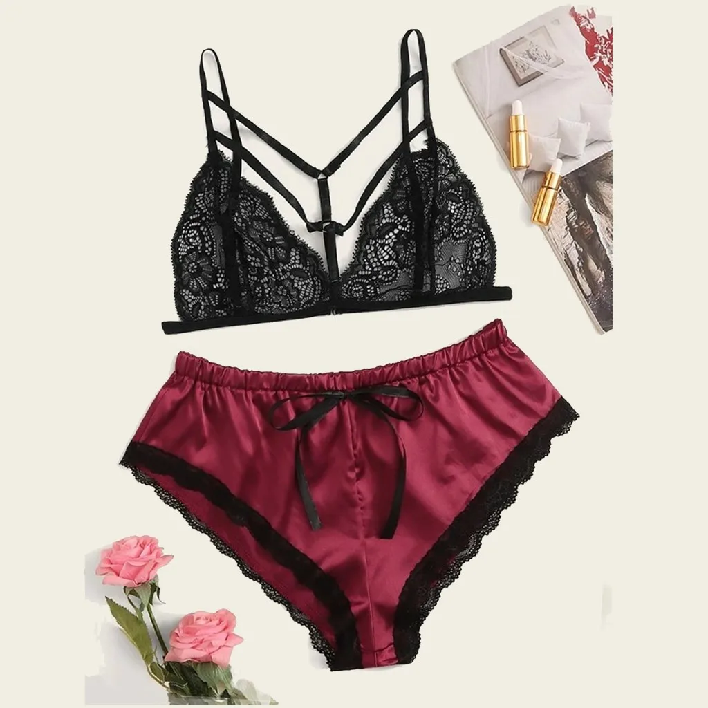 Silk Satin Underwear Lady Sexy Flowers Floral Lace Pajamas Women Suit Shorts S-xxl Fashion Summer Lingerie Py4 | Женская одежда