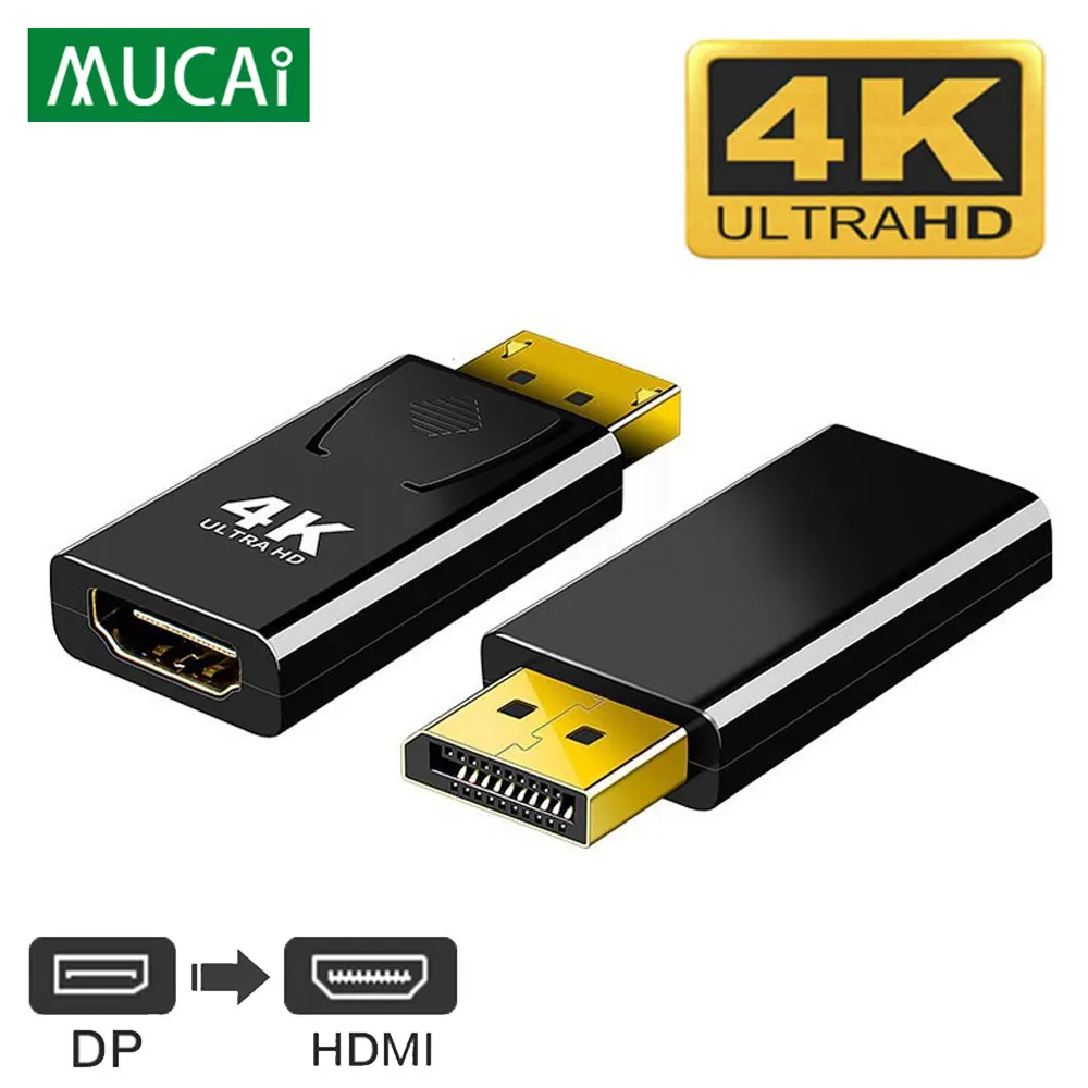 

4K DisplayPort to HDMI Adapter Converter Display Port Male DP to HDMI 1K 2K Female HD TV Cable Adapter Video Audio PC laptop