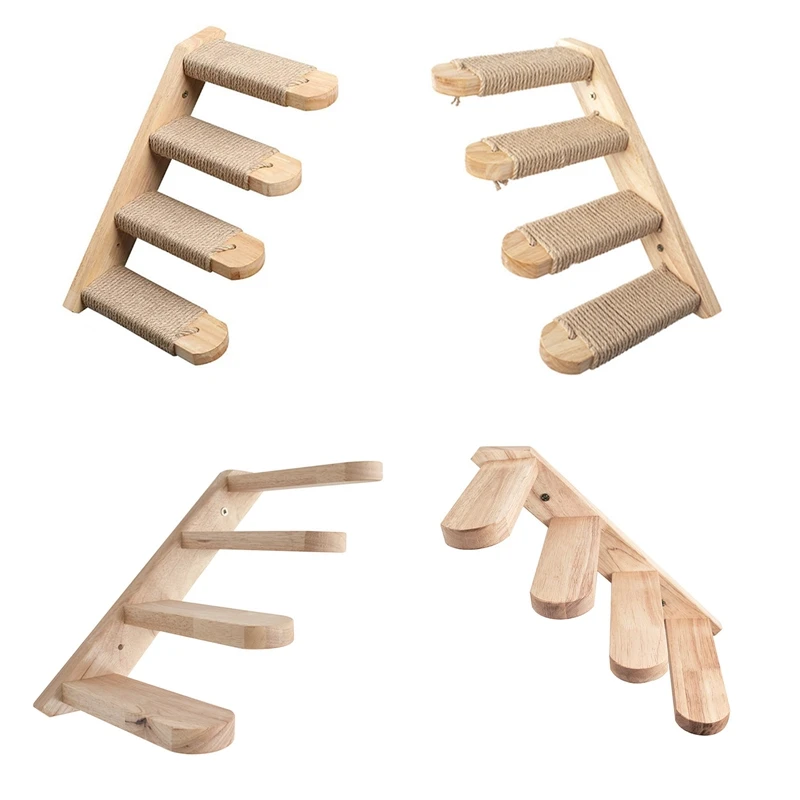 

Wall-mounted Cat Climbing Ladder Wood Stairs Jumping Platform Cat Climbing Frame Kitten Jumping Board DIY Pet Furniture Cat Tree