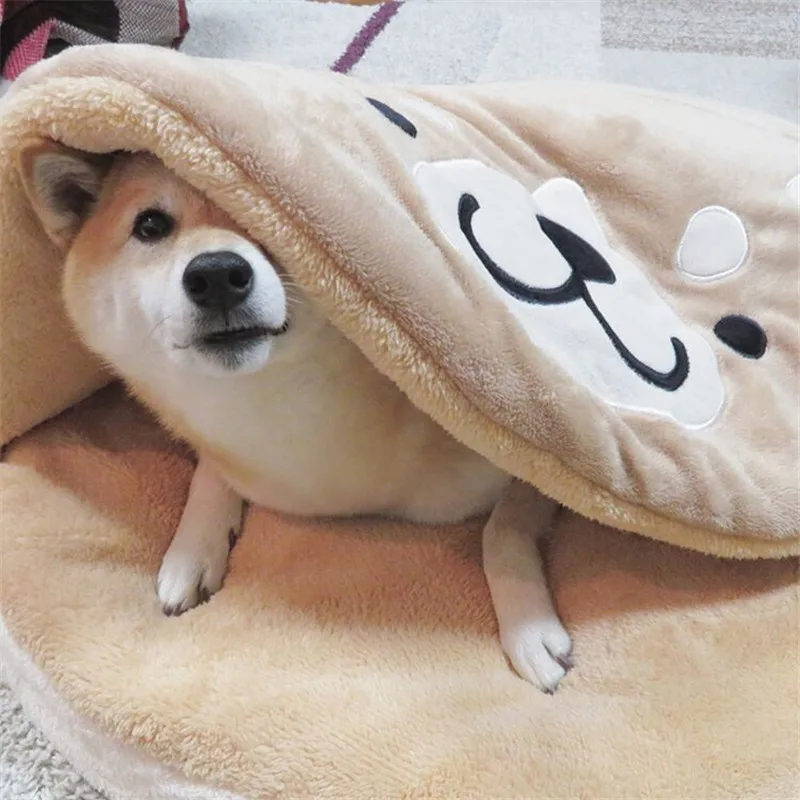 

Cute Dorayaki Pet Bed Four Seasons General Kennel Shiba Inu Kennel Mat Short Plush Cat Dog Sleeping Pad Comfortable Pet Nest
