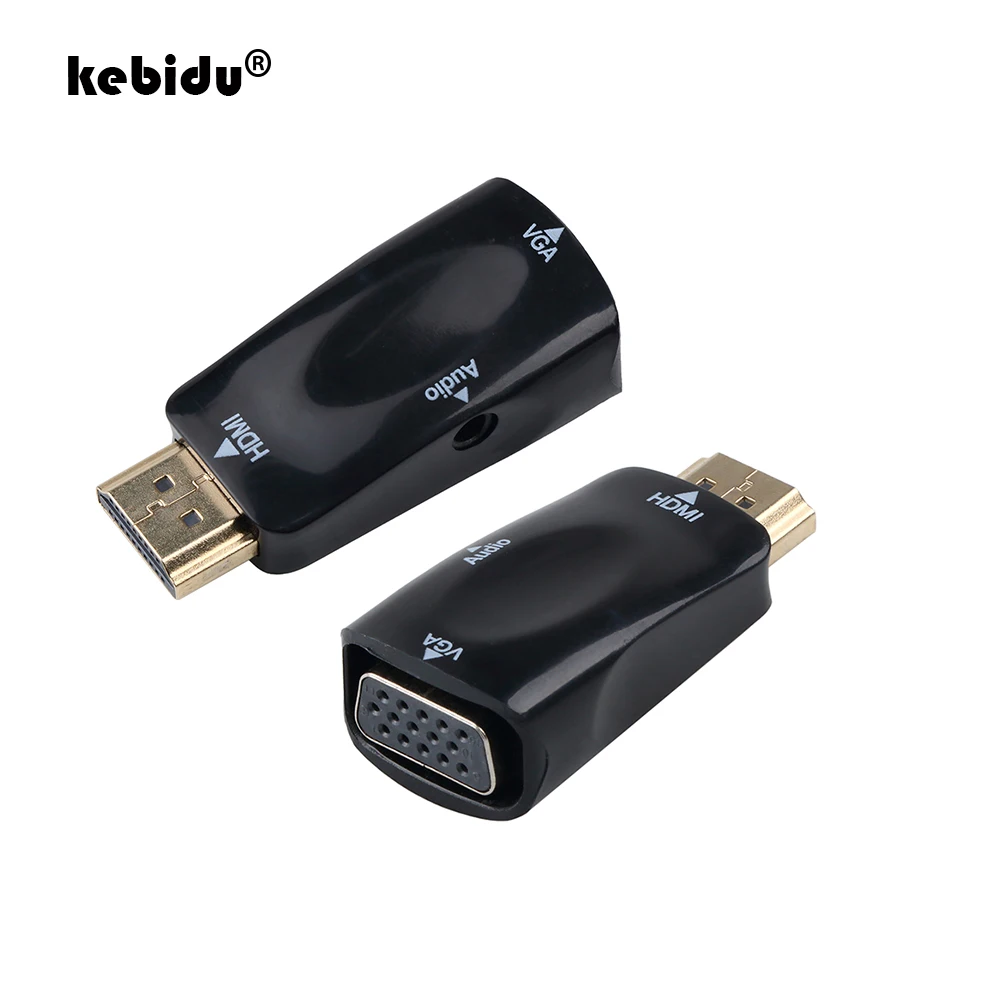 Кабель адаптер kebidu 1080p HDMI в VGA переходник типа Папа мама с аудиокабелем поддержка