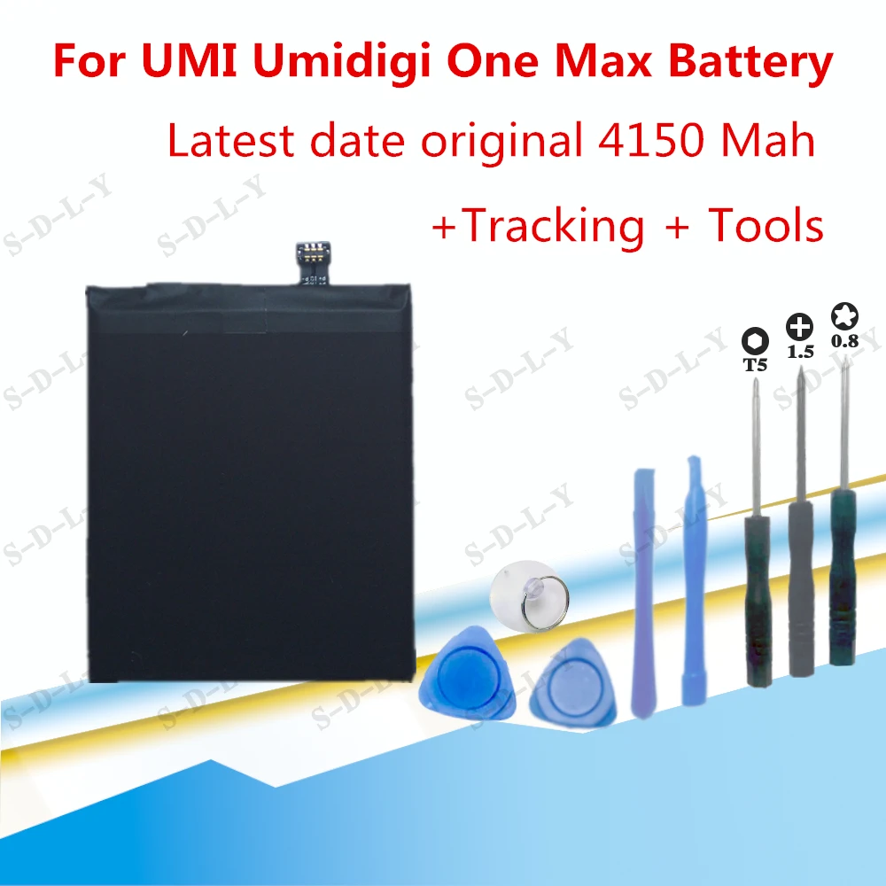 4150 мАч Высокая емкость для UMI Umidigi One Max батареи запасные сотового телефона +