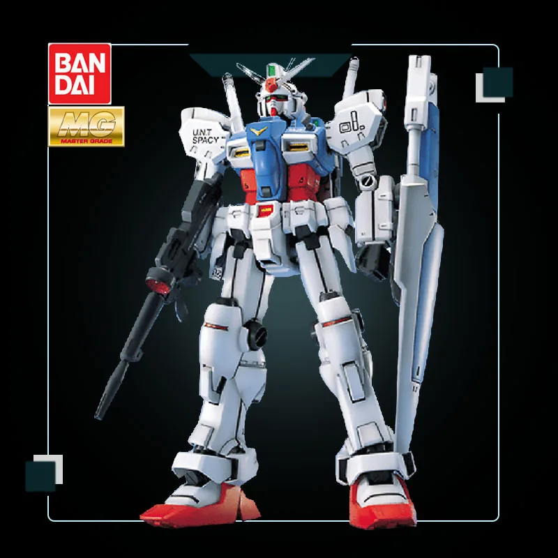 

Bandai Gundam Anime Action Figures Assembly Model MG 1/100 RX-78 GP01 Gundam Trial Unit No. 1 Land Combat Gundam Ornaments