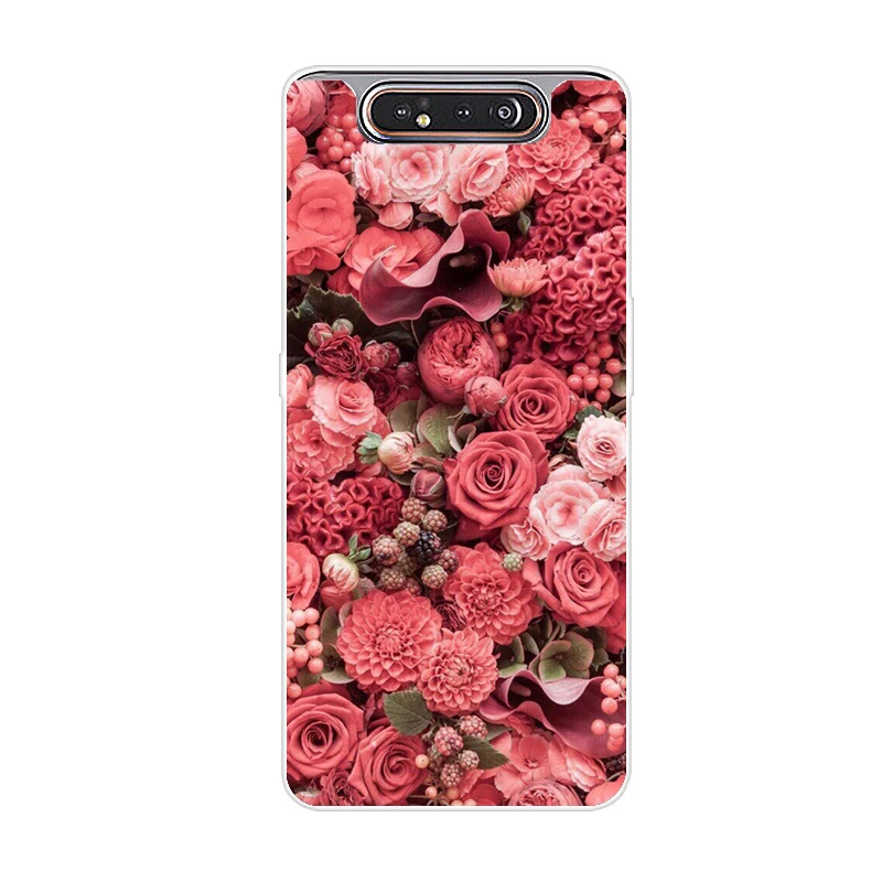 Чехол для телефона для samsung Galaxy A80 чехол силиконовые в форме цветка окрашенные мягкая накладка на заднюю панель из ТПУ чехол для samsung A80 80 чехол модные Coque - Цвет: CAMEL