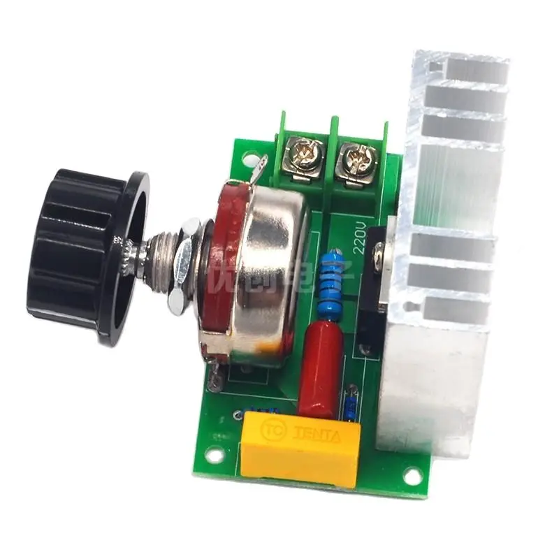 

AC motor 4000W high power silicon controlled electronic voltage regulator module dimming speed adjustment temperature 220V