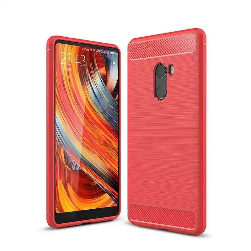 Red Mokoe mi модный Ударопрочный Мягкий силиконовый для Xiaomi mi Mix 2 Чехол для Xiaomi mi x2, чехол для телефона - Цвет: Red