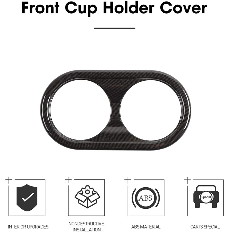

Front Water Cup Holder Cover Trim Frame for Jeep Wrangler JK JKU 2007-2010