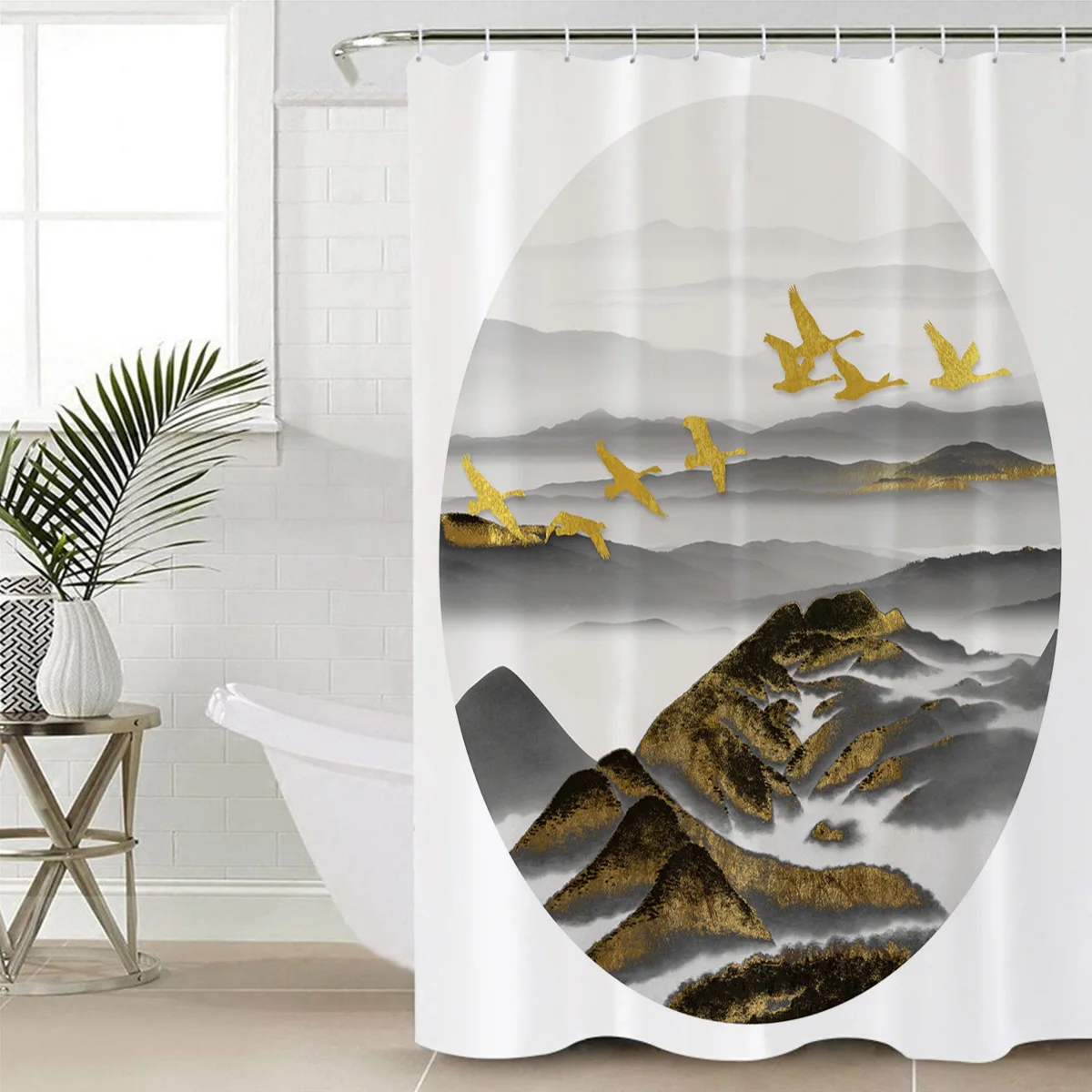 Птица горного пика золотые и черные пики иллюстрация пейзажа эффектная