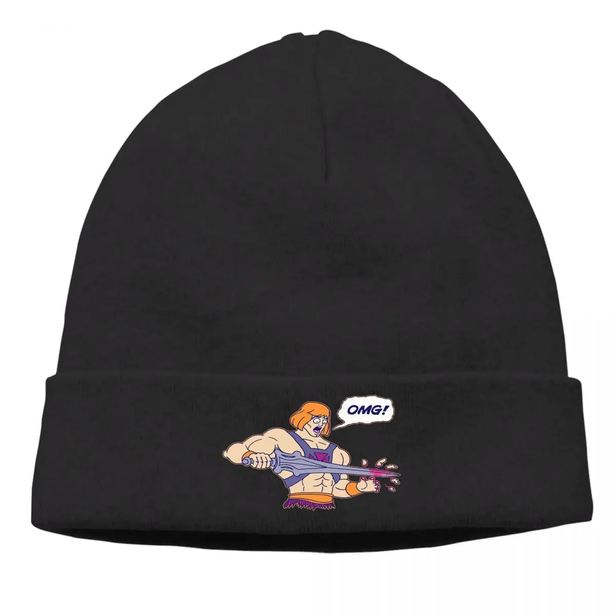 

I Have The Pain Bonnet Knitted Hat He Man and The Masters of The Universe Fantasy Cartoon Beanies Caps Creative Cotton Hats