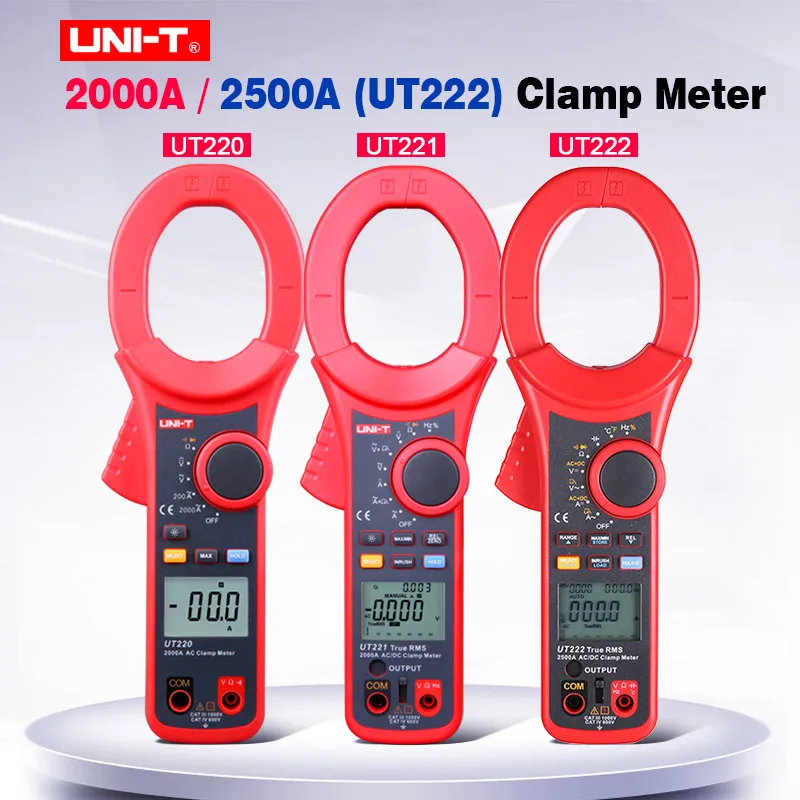 

Цифровой измеритель-зажим UNI-T UT220 UT221 UT222; Измеритель напряжения постоянного и переменного тока; Мультиметр с автоматическим выбором диапазона, Зуммер непрерывности/тестер диодов