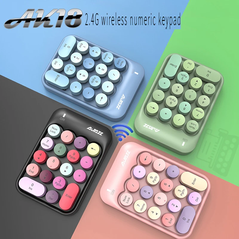 

2.4G Wireless Numeric Mechanical Keyboard Chocolate Keycap Pbt Financial for For Laptop Desktop PC Notebook Computer Accessories